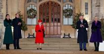 <p>The royals reunite at Windsor Castle, where the Queen is currently staying to thank essential workers.</p>