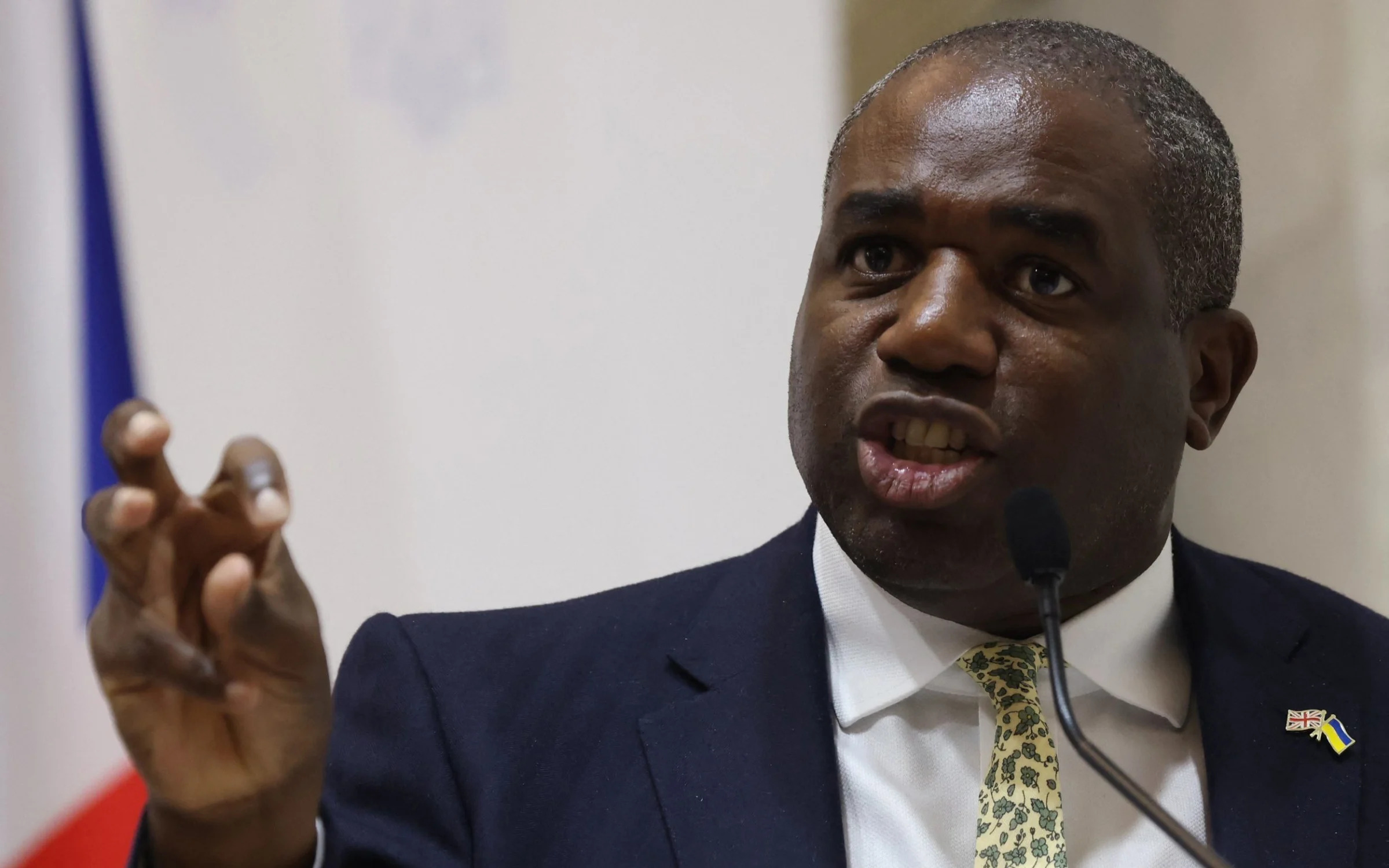 David Lammy has speaks during a joint press conference