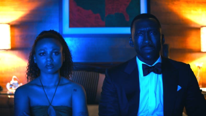 Myha’la as Ruth (left) and Mahershala Ali (right) as G.H. in a scene from “Leave the World Behind.” (Photo: Netflix)