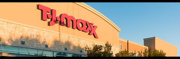 The exterior of a T.J. Maxx store