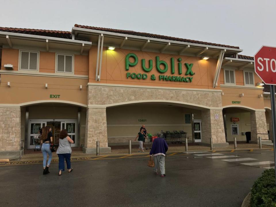 Publix storefront in Pinecrest, in South Miami-Dade, Florida, on July 29, 2018. Publix supermarkets are closed on Easter Sunday.