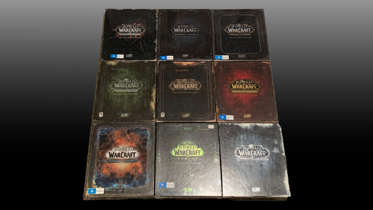  9 WoW collector's editions. 