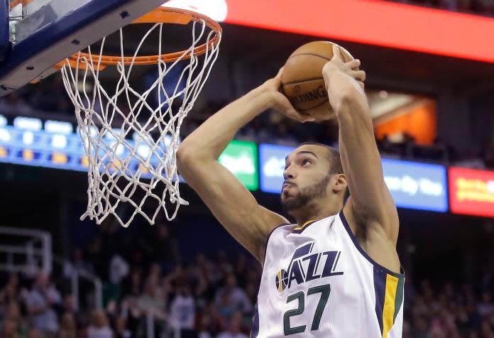 爵士長人Rudy Gobert。（圖／美聯社／達志影像）