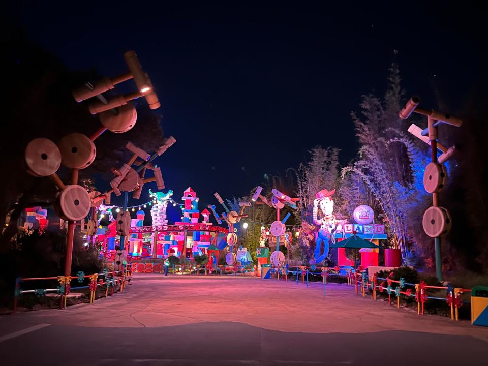 The last guests of the night can feel like they have Andy's backyard all to themselves at Disney's Hollywood Studios.