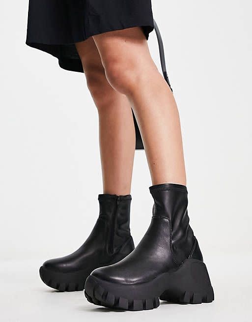 Public Desire Nile Cleated Chunky Sole Boots