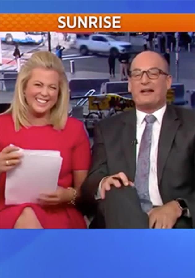 Sam Armytage couldn't hide her excitement. Source: Sunrise