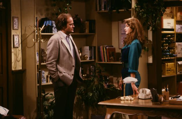 Kelsey Grammer and Kirstie Alley in Cheers