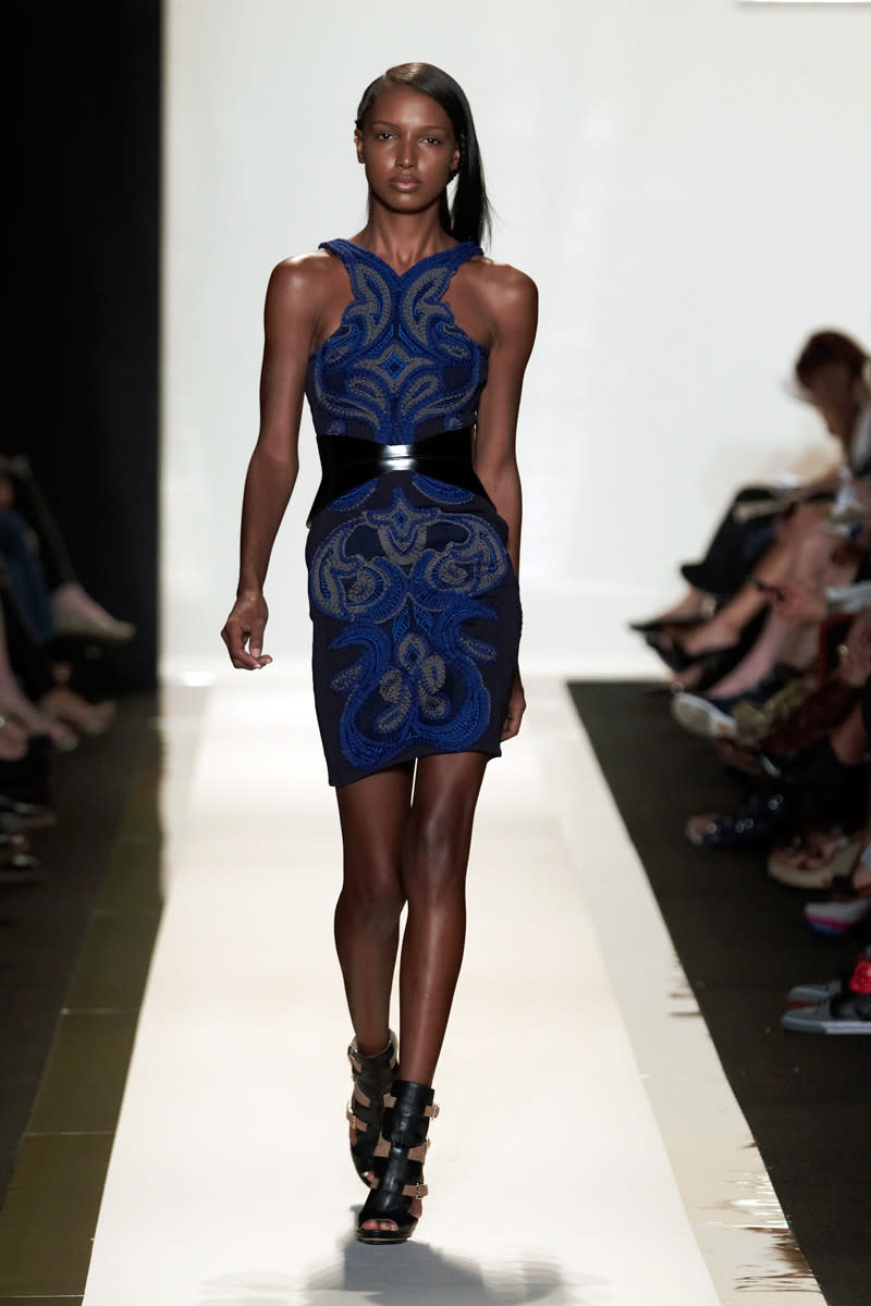 In this photo provided by Herve Leger, the Herve Leger Spring 2013 collection is modeled during Fashion Week in New York, Saturday, Sept. 8, 2012. (AP Photo/Herve Leger)