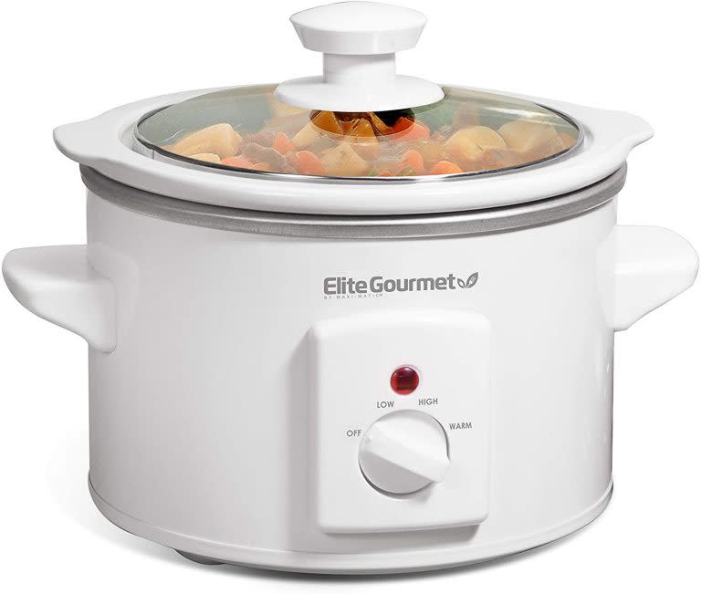 Olla de cocción lenta eléctrica Elite Gourmet con capacidad para casi 1,5 litros. (Foto: Amazon)