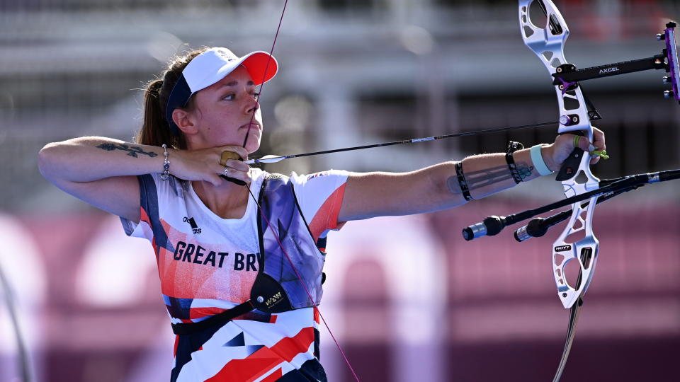 Bryony Pitman of Britain in action in Tokyo