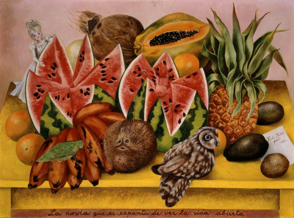 Frida Kahlo's 1943 painting "The Bride Who Becomes Frightened When She Sees Life Opened" is part of the new Mexican Modernism exhibit at the Norton Museum of Art in West Palm Beach.