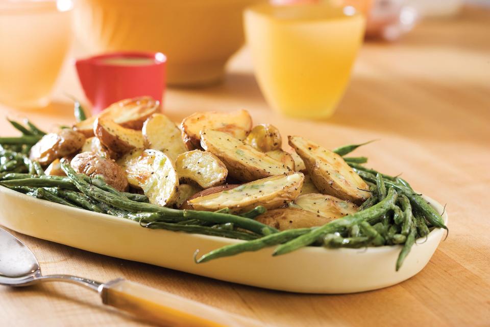 Roasted Fingerlings and Green Beans With Creamy Tarragon Dressing