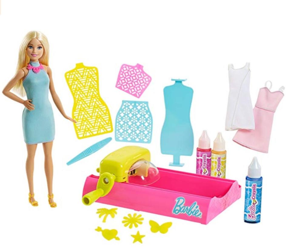 This <strong><a href="https://amzn.to/2lpP9E0" target="_blank" rel="noopener noreferrer">Barbie Crayola Color Magic Station Doll &amp; Playset</a></strong>&nbsp;is currently 62% and will remain that price through Prime Day, while supplies last.