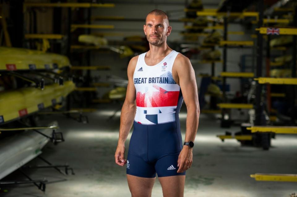 Sbihi carried in the Union Jack for Team GB (Getty Images for British Olympic)