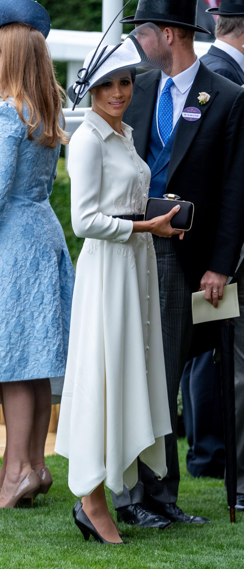 Markle wore Givenchy to her first Royal Ascot.