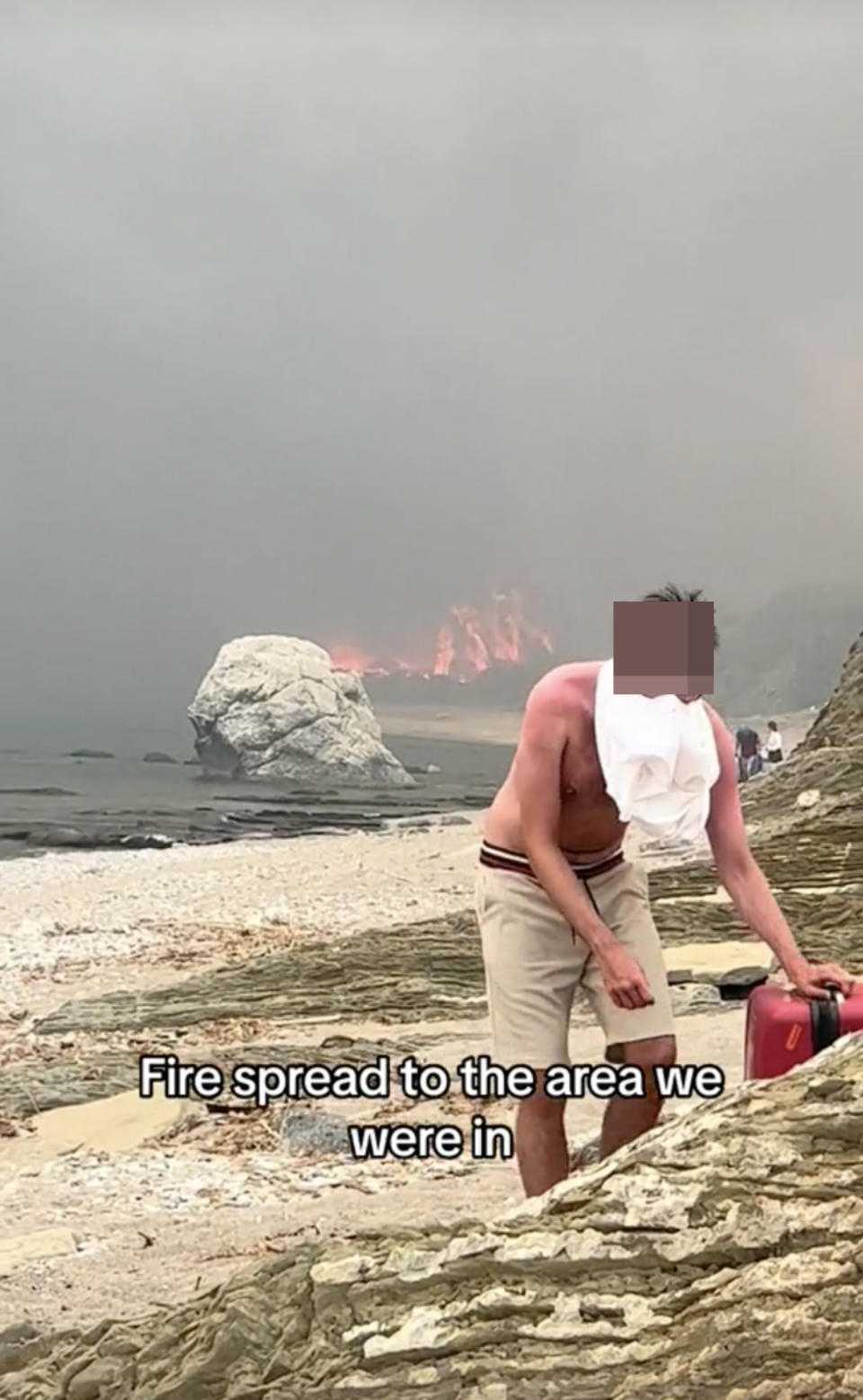 "Fire spread to the area we were in"