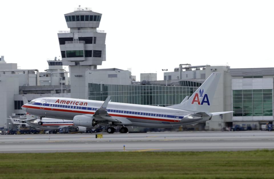 American Airlines adopted a logo in the late 1960s that endured for decades. <a href="https://newsroom.ap.org/detail/MiamiAirportTravel/073efb53e9d94d1a8aec20677f11f0fa/photo?Query=american%20airlines%20jet&mediaType=photo,video,graphic,audio&sortBy=arrivaldatetime:desc&dateRange=Anytime&totalCount=369&currentItemNo=213" rel="nofollow noopener" target="_blank" data-ylk="slk:AP Photo/Lynne Sladky;elm:context_link;itc:0;sec:content-canvas" class="link ">AP Photo/Lynne Sladky</a>