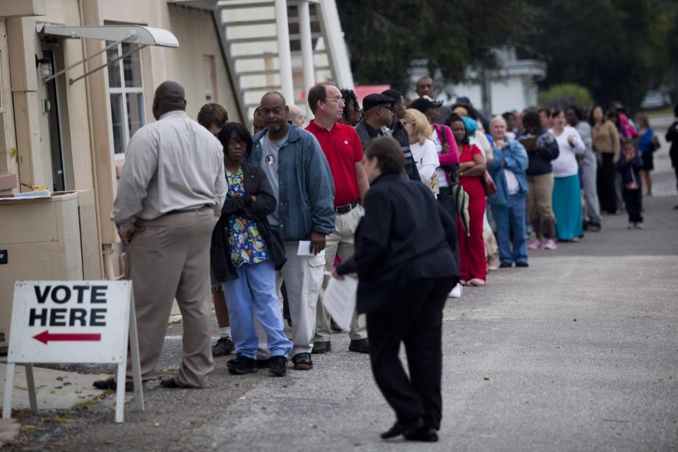 U.S. Citizens Head To The Polls To Vote In Presidential Election