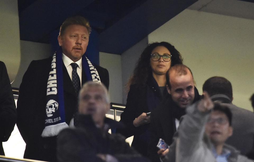 Football - Chelsea v Paris St Germain - UEFA Champions League Second Round Second Leg - Stamford Bridge, London, England - 11/3/15 Boris Becker watches from the stands Reuters / Toby Melville Livepic EDITORIAL USE ONLY.