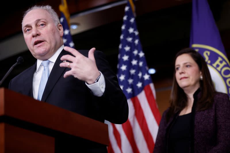 U.S. House Majority Leader Scalise holds a news conference on Capitol Hill in Washington