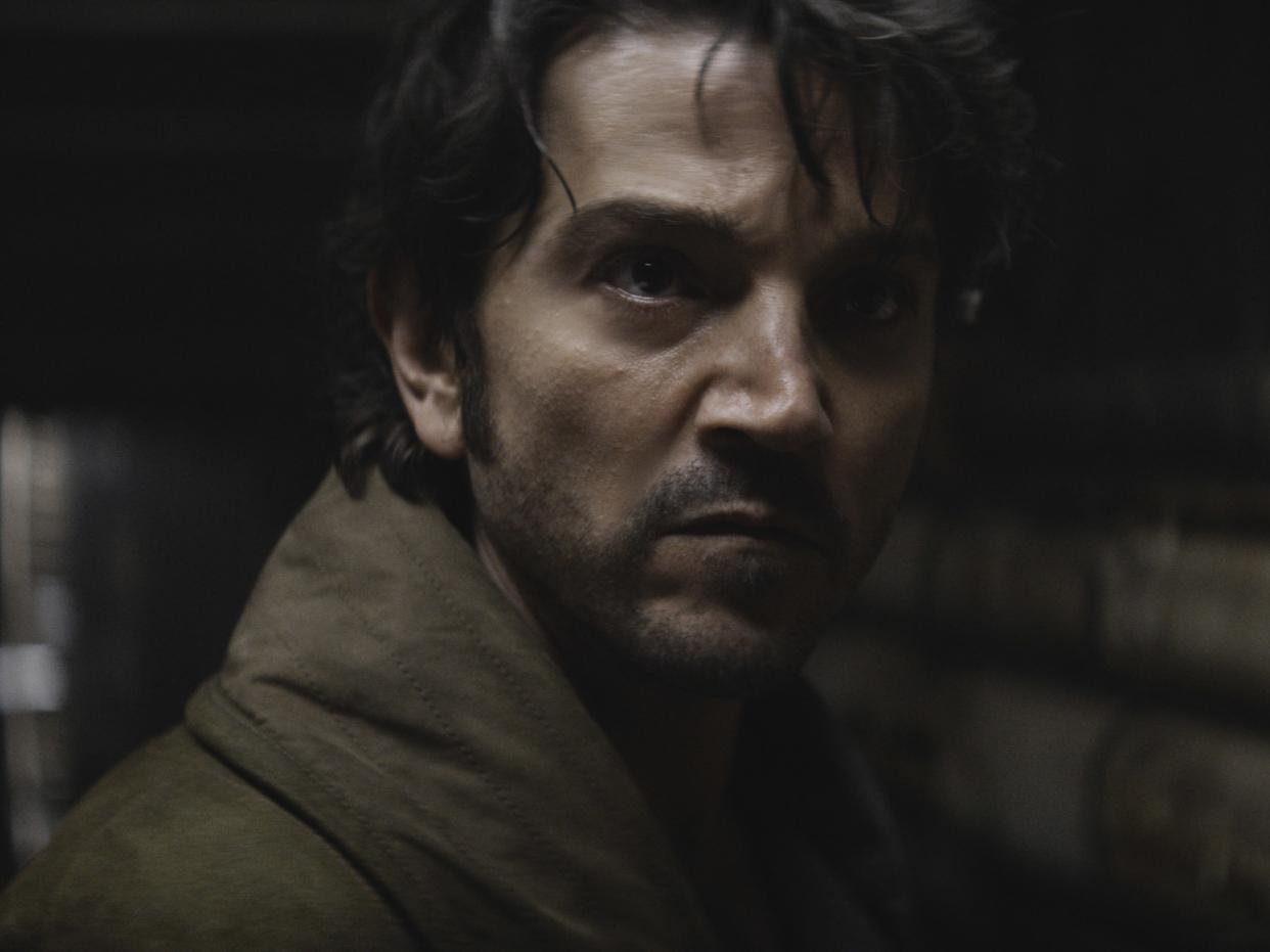 Cassian Andor (Diego Luna) in Lucasfilm's ANDOR, exclusively on Disney+. Â©2022 Lucasfilm Ltd. & TM. All Rights Reserved.