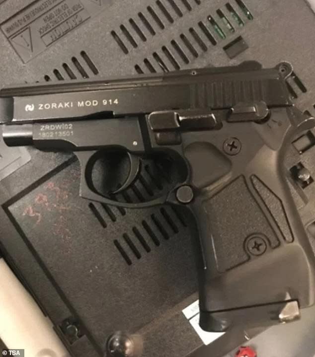 The gun was reportedly not loaded. Source: TSA