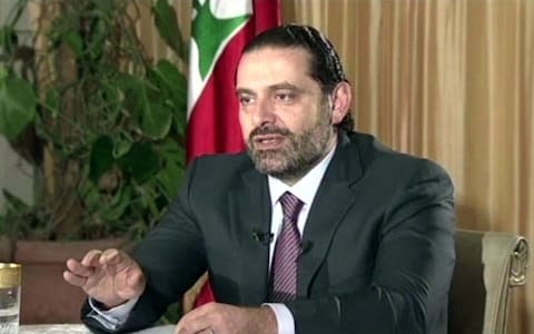 Saad Hariri was imprisoned in Riyadh and forced to resign his post - Credit: (Future TV via AP)