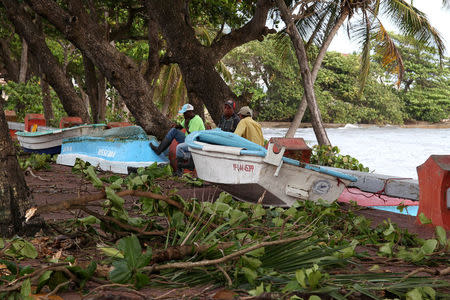 Boats lie on the street in the aftermath of Hurricane Irma in Puerto Plata, Dominican Republic, September 8, 2017. REUTERS/Ricardo Rojas