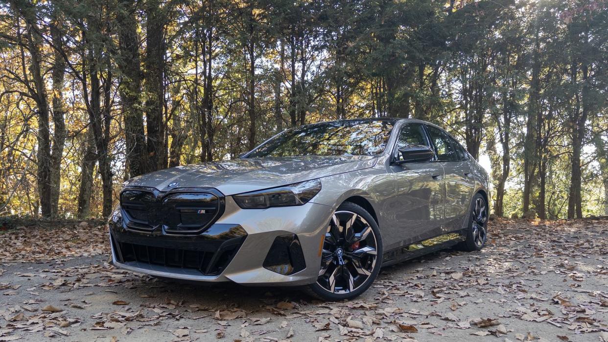 a car parked in a wooded area