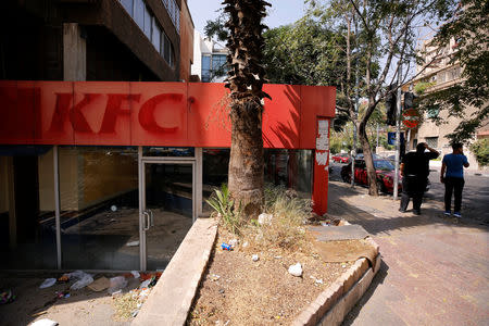 KFC restaurant is seen closed in Damascus, Syria September 1, 2018. REUTERS/Omar Sanadiki