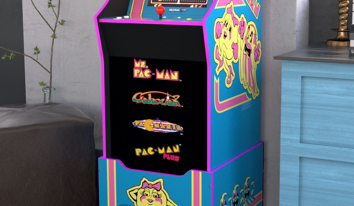 Once you master Ms. Pac-Man, you can try your hand at Pac-Mania, Pac-Man Plus and Galaxian. (Photo: Arcade1up)