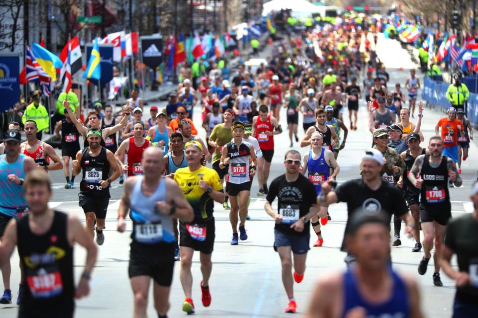 <p>This probably isn't surprising, but don't bring <a href="https://www.gettyimages.com/detail/news-photo/runners-head-to-the-finish-line-on-boylston-street-in-news-photo/1137428710?adppopup=true" rel="nofollow noopener" target="_blank" data-ylk="slk:fireworks;elm:context_link;itc:0;sec:content-canvas" class="link ">fireworks</a> to a race for cheering or celebratory purposes.</p>