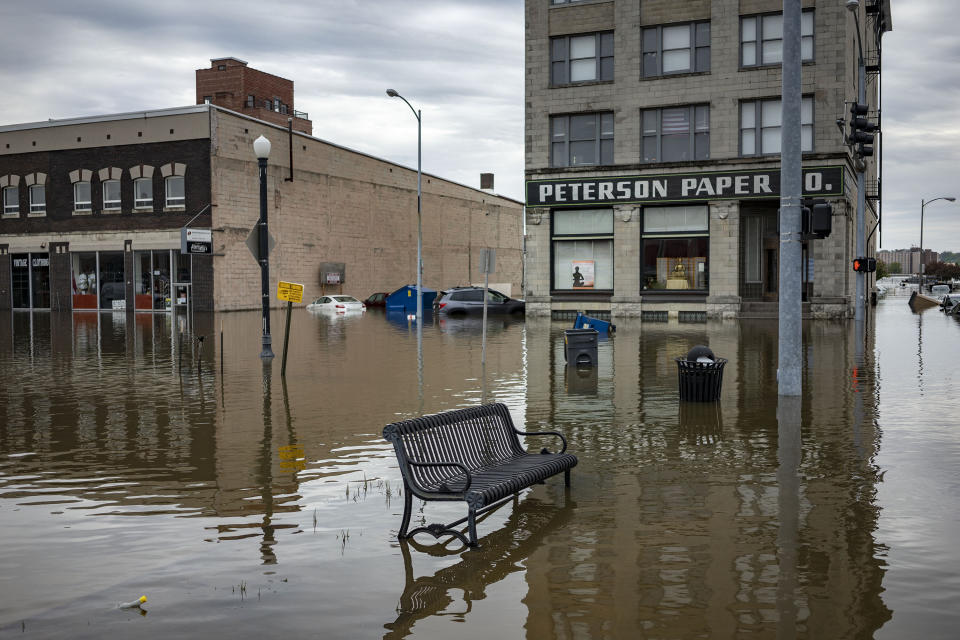 Flooding from extreme weather in Davenport, Iowa.&nbsp; (Photo: The Washington Post via Getty Images)