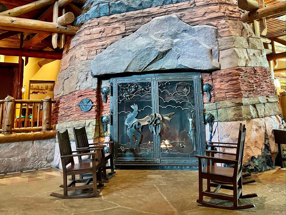 internal shot of a lobby at wilderness lodge