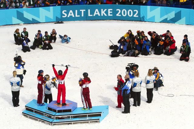 <p>Danny Gohlke/Bongarts/Getty</p> Salt Lake City Winter Olympics in 2002