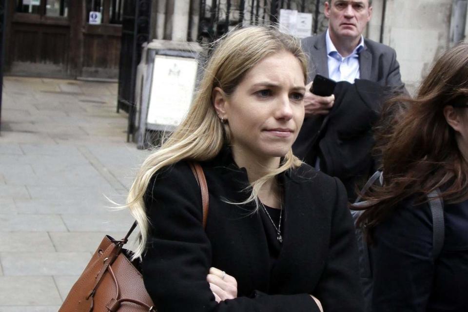 Yoga teacher Gemma Brushett outside London's High Court. (Champion News)