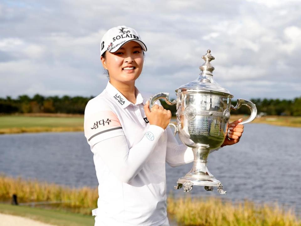 Jin Young Ko of Korea shot 9-under 63 in the final round of the CME Group Tour Championship to win both the tournament and Rolex player of the year on Sunday in Naples, Florida. (Michael Reaves/Getty Images - image credit)