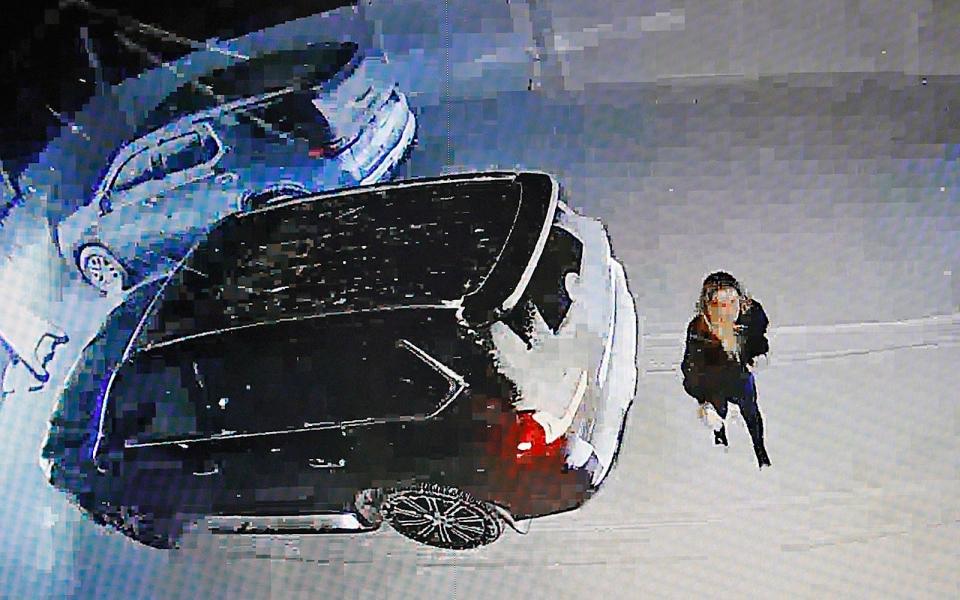 CCTV footage shows Karen Read by her SUV which prosecution argue she used to kill John O'Keefe