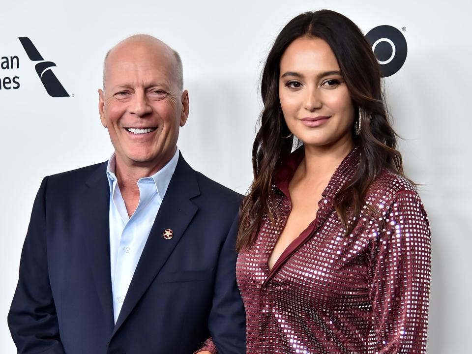 Bruce Willis and wife Emma Heming Willis attend the "Motherless Brooklyn" Arrivals during the 57th New York Film Festival on October 11, 2019 in New York City.