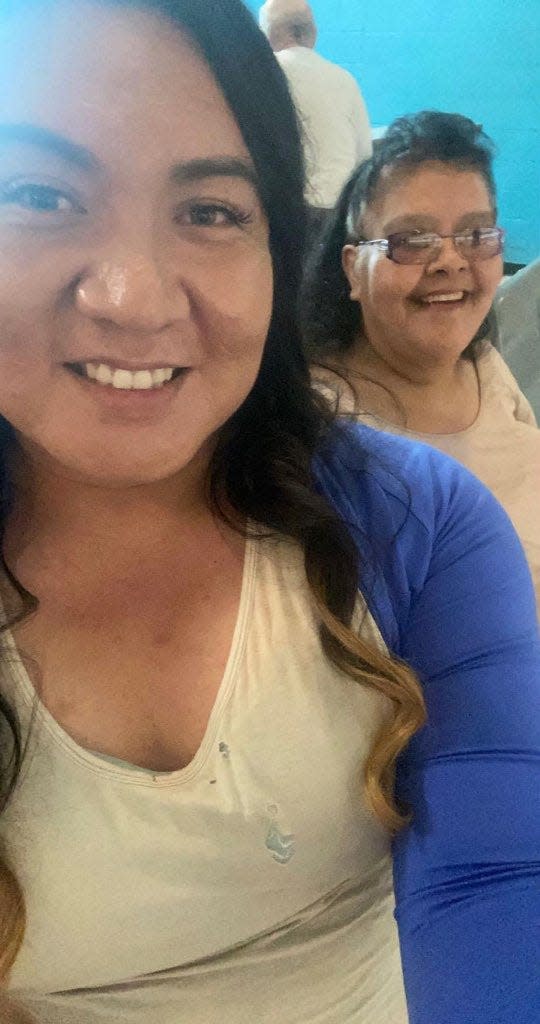 Acey Morrison (left) and her mother Edelyn Catches (right) take a selfie together. Morrison will be honored in a Transgender Day of Remembrance service in Sioux Falls this Sunday.