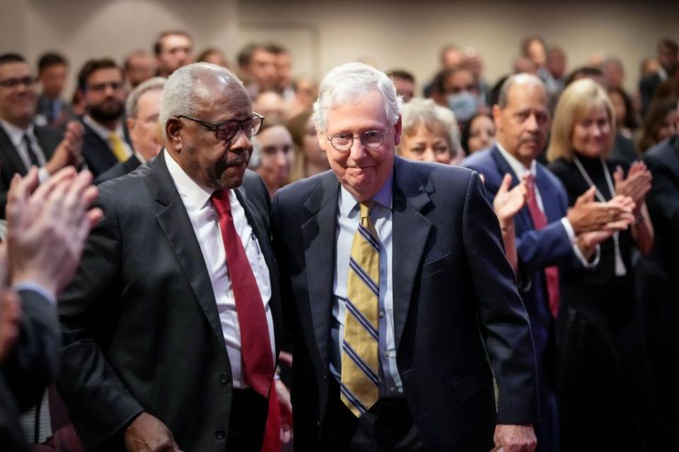 justice thomas attends forum on his 30 year supreme court legacy