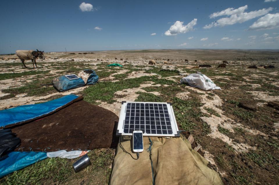 These shepherds&nbsp;spend most of their time&nbsp;herding animals, which means they don't have anywhere to charge their phones. They use solar panels&nbsp;to power their devices, which lets them&nbsp;call their relatives in case of emergency and listen to music.