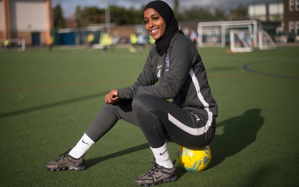 Iqra Ismail founded a club where she would no longer have to explain why she could not wear shorts - Â© Eddie Mulholland