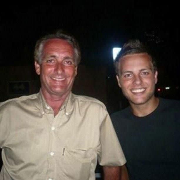 Margot's father (R) has spoken out - pictured here with son Lachlan Robbie. Source: Facebook/Lockie Robbie