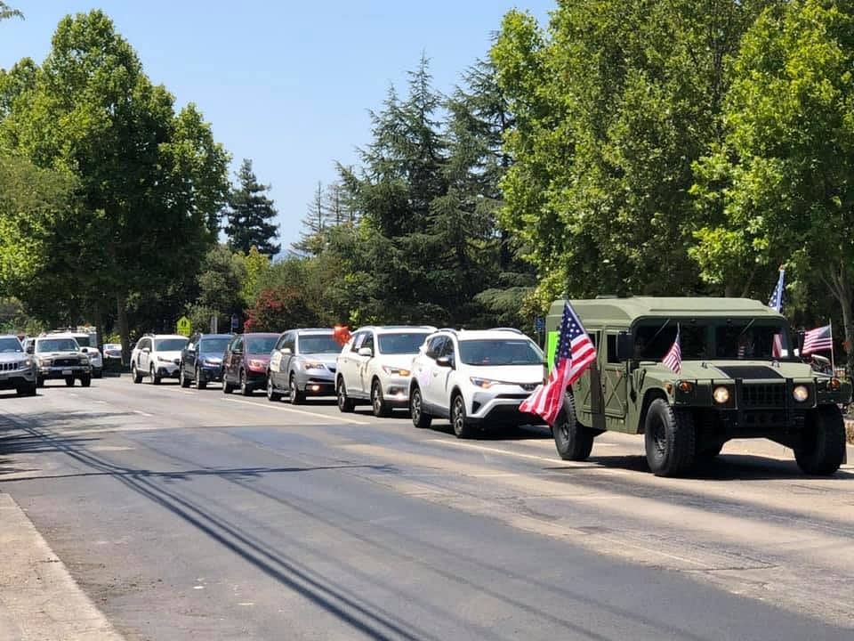 Republican group IVFT car rally in Silicon Valley.