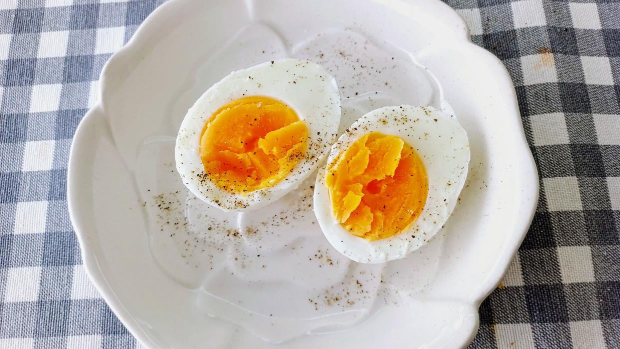 egg boiled in water