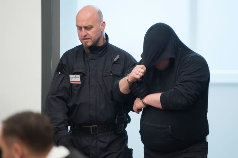 Members of the so-called "Freital group" were escorted into the courtroom in Dresden before being sentenced