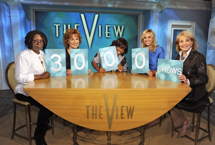 <p>Behar and her co-panelists Whoopi Goldberg, Sherri Shepherd, Elizabeth Hasselbeck and Barbara Walters celebrated the 3000th episode of <i>The View</i> in 2010, during the show's 14th season.</p>