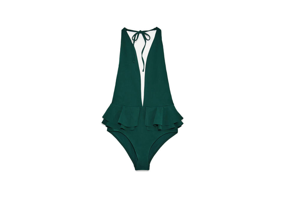 Zara Halter Neck Swimsuit, $39.90, Zara.com