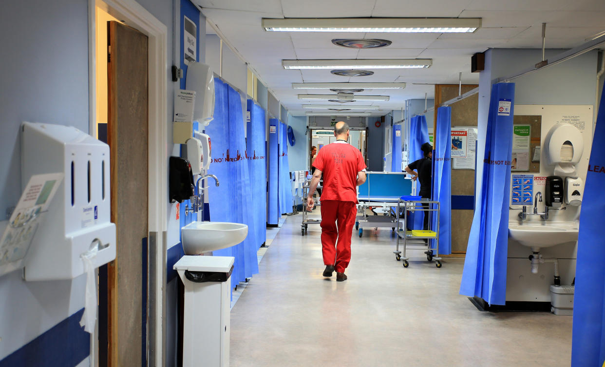 Embargoed to 0001 Wednesday December 04 File photo dated 03/10/14 of a hospital ward. Around a quarter of UK hospital staff were born abroad, according to new figures showing how immigration has helped stop "almost unimaginable" shortages in the NHS workforce.